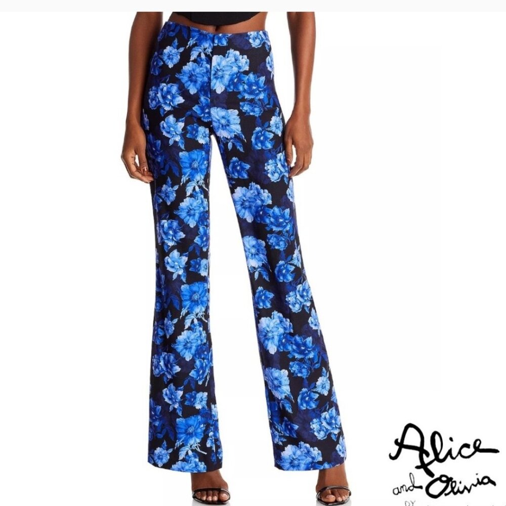 ISO Alice & Olivia teeny flare floral pants